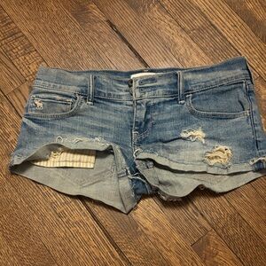 Abercrombie Kids Blue Distressed Jean Shorts